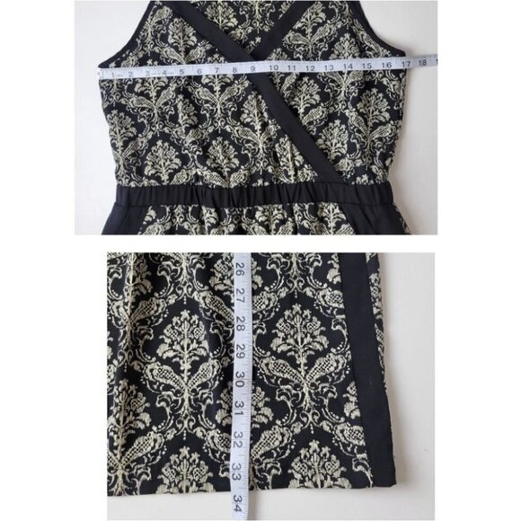 FOREVER 21 Sleeveless Dress Pockets Black Cream M - Picture 9 of 10
